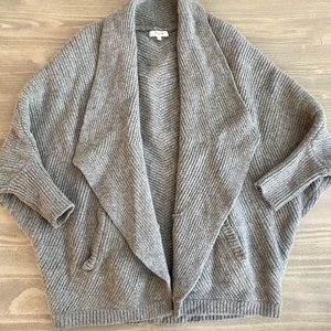Gray Madewell cardigan with dolman sleeves.  Size Medium.